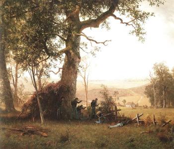 Albert Bierstadt : Guerrilla Warfare (Picket Duty in Virginia)